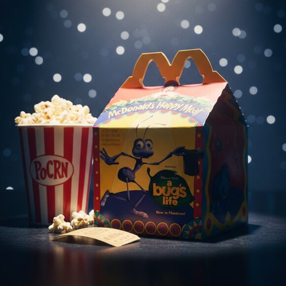 Vintage 1998 McDonald’s Happy Meal Box – Disney Pixar A Bug’s Life Circus Theme - Picture 1 of 10